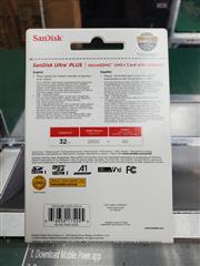 SanDisk Ultra Plus 32GB microSDHC UHS-1 Card with Adaper